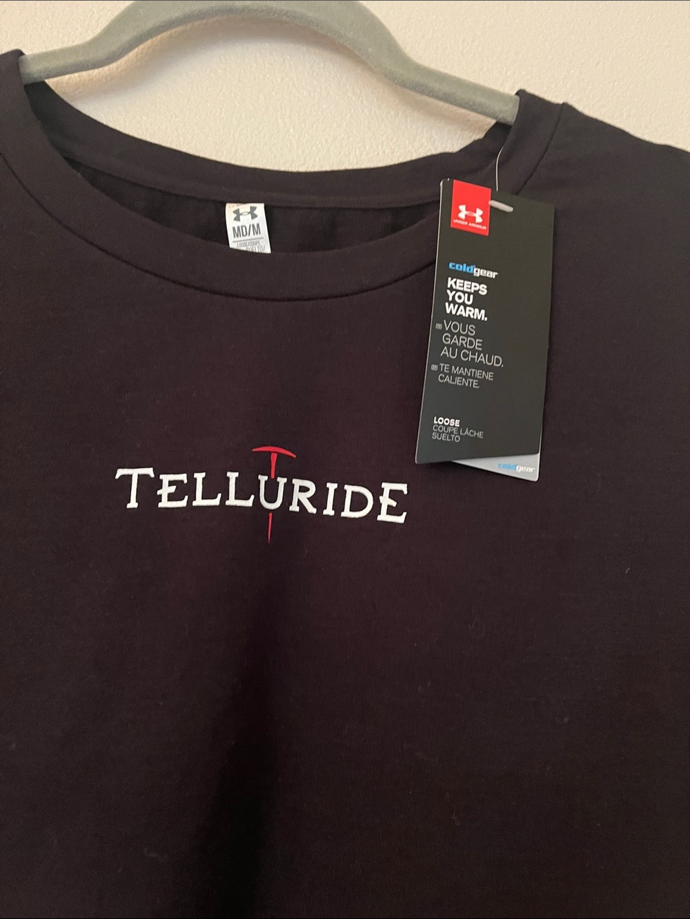 Under Armour long-sleeve shirt a "Telluride" graphic on the chest size M NWT - Picture 4 of 5
